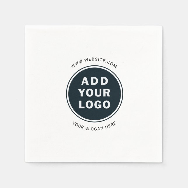 Business Logo Minimalist Promotional Paper Napkin (Front)