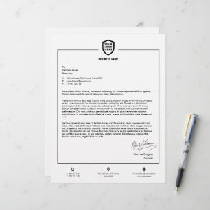 Business Logo Minimalist Simple Clean Letterhea Letterhead