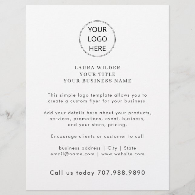 Business Logo Minimalist Simple  Flyer (Front)