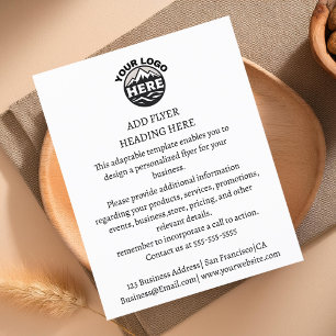 Business Logo Minimalist Simple White Flyer