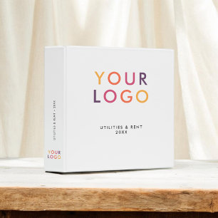 Business Logo Minimalist White Binder