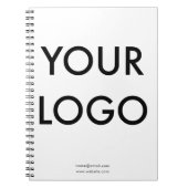 Business Logo Minimalist White Notebook (Front)