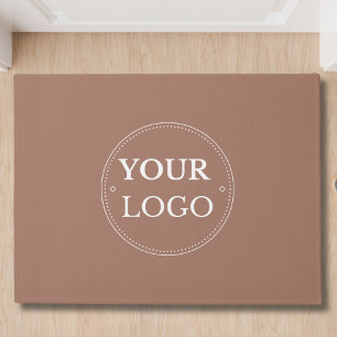 Business Logo Modern Brown Promotional Doormat