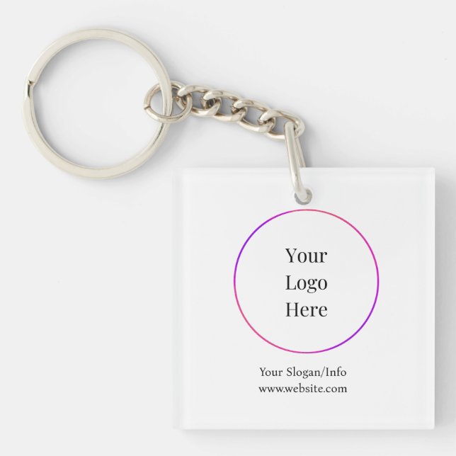 Business Logo | Modern Company Template Keychain (Front)
