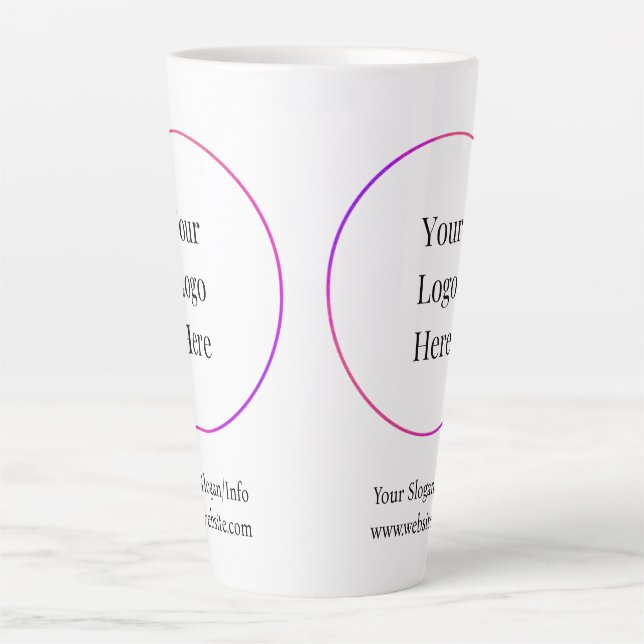 Business Logo | Modern Company Template Latte Mug (Front)
