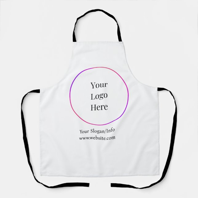 Business Logo Modern Customizable Templates Apron (Front)