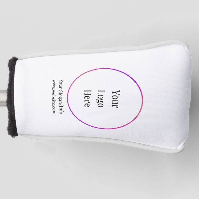 Business Logo Modern Customizable Templates Golf Head Cover (Front)