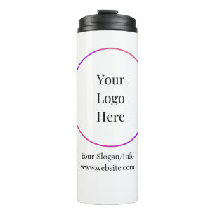 Business Logo Modern Customizable Templates Thermal Tumbler