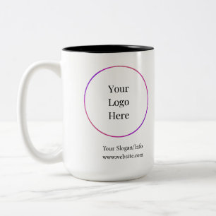 Business Logo Modern Customizable Templates Two-Tone Coffee Mug