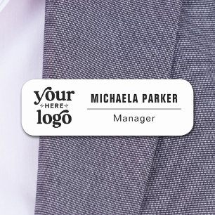 Business Logo Modern Employee Staff Name Tag