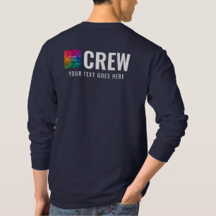 Business Logo Modern Front & Back Print Mens Crew T-Shirt