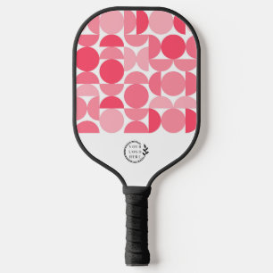 Business Logo Modern Geometric Pink Corporate Pickleball Paddle