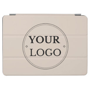 Business Logo Modern Minimal Beige Branded iPad Air Cover