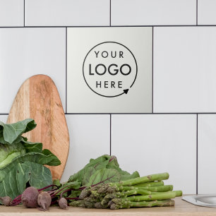 Business Logo Modern Minimal Professional Grey Tile