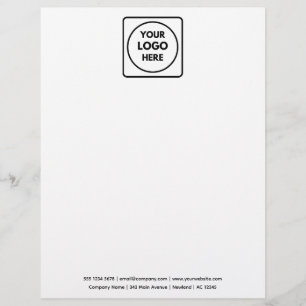 Business Logo Modern Minimalist Black Design Letterhead