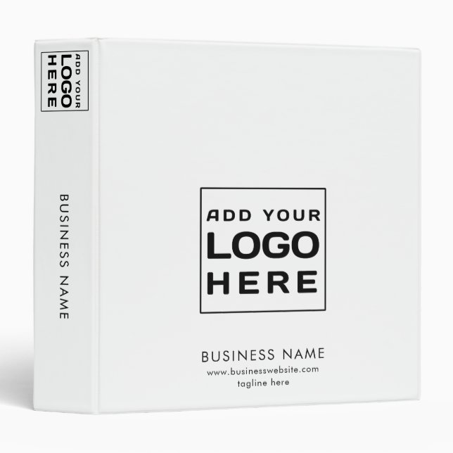 Business Logo Modern Minimalist Custom Binder (Front/Spine)