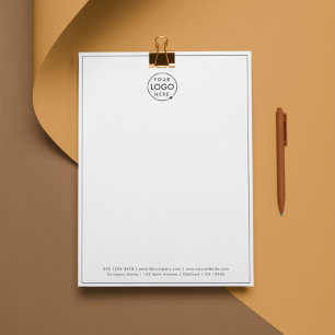 Business Logo Modern Minimalist Simple Border Letterhead
