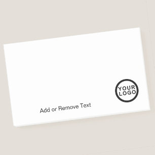Business Logo Modern Minimalist White  Post-it Notes
