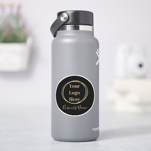 Business Logo Modern Minimalistic Black Gold (HydroFlask)