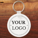 Business Logo Modern Professional Branded Keychain<br><div class="desc">Personalize this simple minimalist template with your company logo and make a big professional promotional statement for your business. Easy to customize. Get yours today!</div>