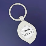 Business Logo Modern Professional Branded Keychain<br><div class="desc">Personalize this simple minimalist template with your company logo and make a big professional promotional statement for your business. Easy to customize. Get yours today!</div>