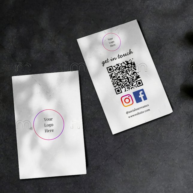 Business Logo | Modern QR Code Social Template Card (Creator Uploaded)