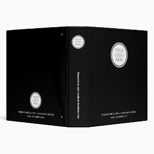 Business Logo Modern Stylish Black Corporate Binder