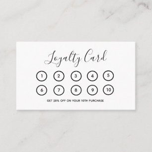Business Logo Modern White Professional Company Loyalty Card