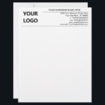 Business Logo Name Address Contact Info Letterhead<br><div class="desc">Custom Colours and Font - Your Business Office Letterhead with Logo - Add Your Logo - Image / Business Name - Company / Address - Contact Information / more - Resize and move or remove and add elements / image / text with customization tool. Choose / add your favourite text...</div>