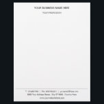 Business Logo Name Address Info Letterhead<br><div class="desc">Your Business Office Letterhead with Logo (back side) Name Profession Address Contact information - Personalize with Customization Tool ! Choose olors / font / size</div>