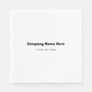 Business Logo Name Company Promotional Corporate Napkin