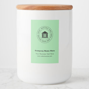 Business Logo   Name   Custom Food Container Label