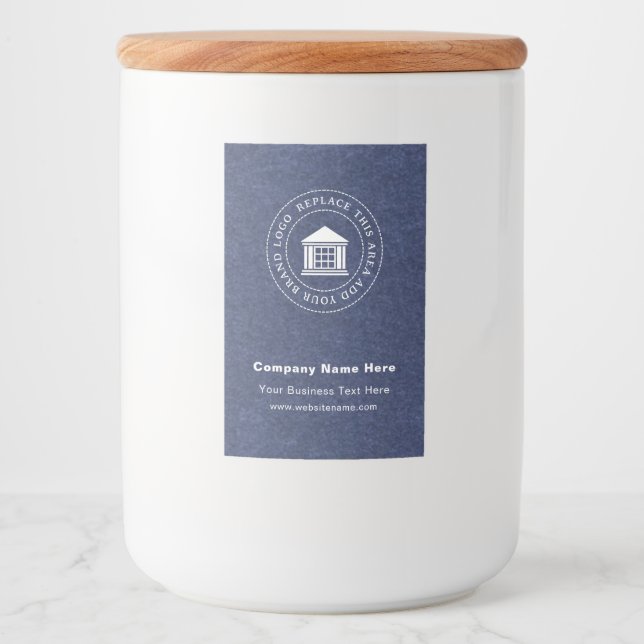Business Logo | Name | Custom Food Container Label (Front)