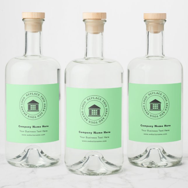 Business Logo | Name | Custom Liquor Bottle Labels (Bottles)