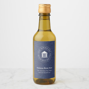 Business Logo Name Custom Mini Wine Bottle Label