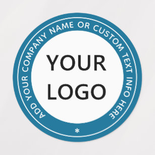 Business Logo Name Custom Text Labels Your Colours