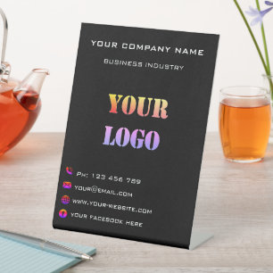 Business Logo Name Info Pedestal Sign Your Colours