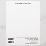 Business Logo Name QR Code Info Addres Letterhead<br><div class="desc">Custom Colours and Font - Your Business Office Letterhead with Logo and QR Code Info ( back side )- Add Your Logo / QR Code - Image / Business Name - Company / Address - Contact Information - Resize and move or remove and add elements / image with Customization tool....</div>