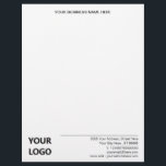 Business Logo Name QR Code Info Address Letterhead<br><div class="desc">Custom Colours and Font - Your Business Office Letterhead with Logo and QR Code Info ( back side )- Add Your Logo / QR Code - Image / Business Name - Company / Address - Contact Information - Resize and move or remove and add elements / image with Customization tool....</div>