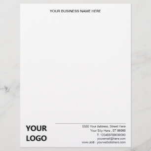 Business Logo Name QR Code Info Address Letterhead