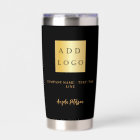 Business logo name signature black gold