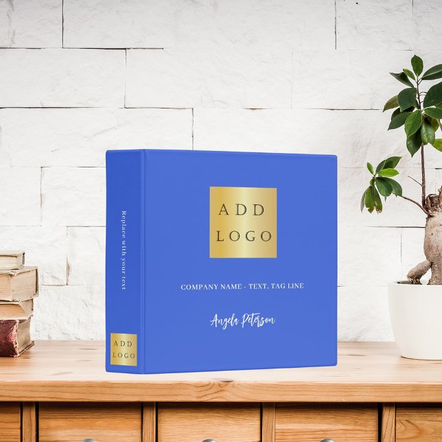 Business logo name signature royal blue binder (Creator Uploaded)