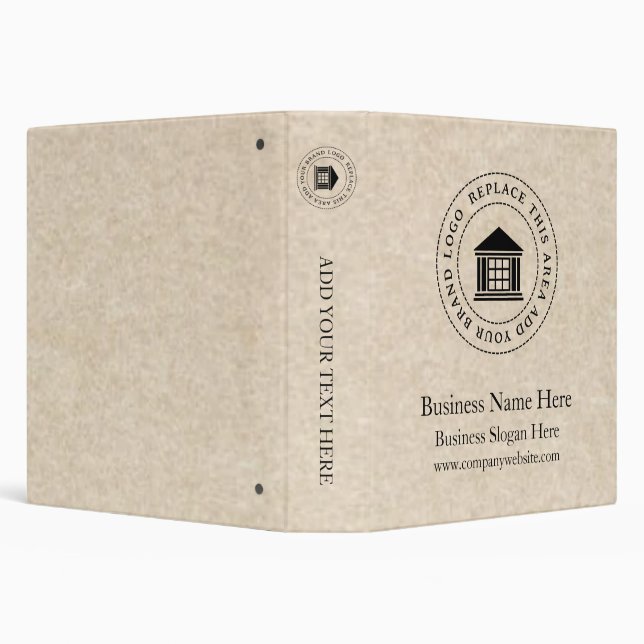 Business Logo | Name | Simple Custom Binder (Background)
