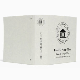Business Logo Name Simple Custom Binder
