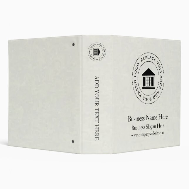 Business Logo | Name | Simple Custom Binder (Background)