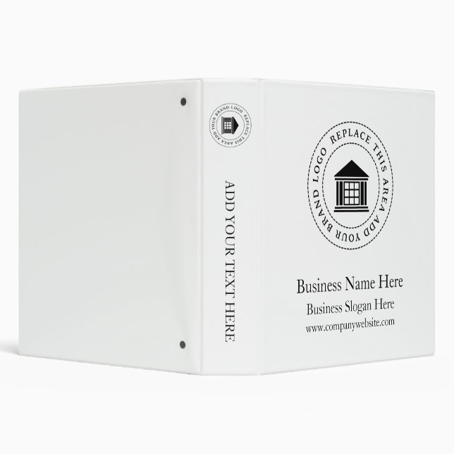 Business Logo | Name | Simple Custom Binder (Background)