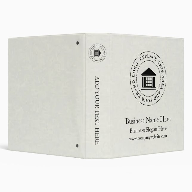 Business Logo | Name | Simple Custom Binder (Background)