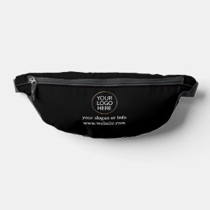 Business Logo Name Slogan Black Fanny Pack