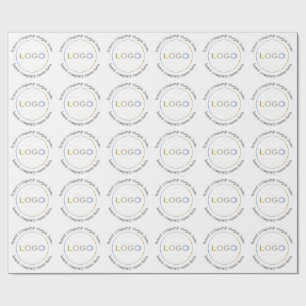 Business Logo Name Slogan Minimalist Professional  Wrapping Paper