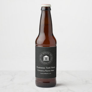 Business Logo   Name   Slogan Website Promotional Beer Bottle Label